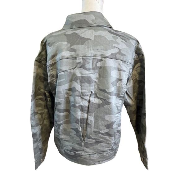 Democracy Crop Twill Jacket Dusty Slate Size Small NWT - Picture 5 of 8